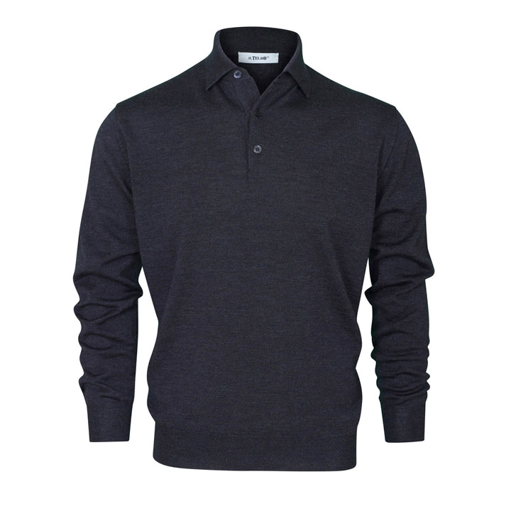 3 Button Polo – Charcoal Grey Melange