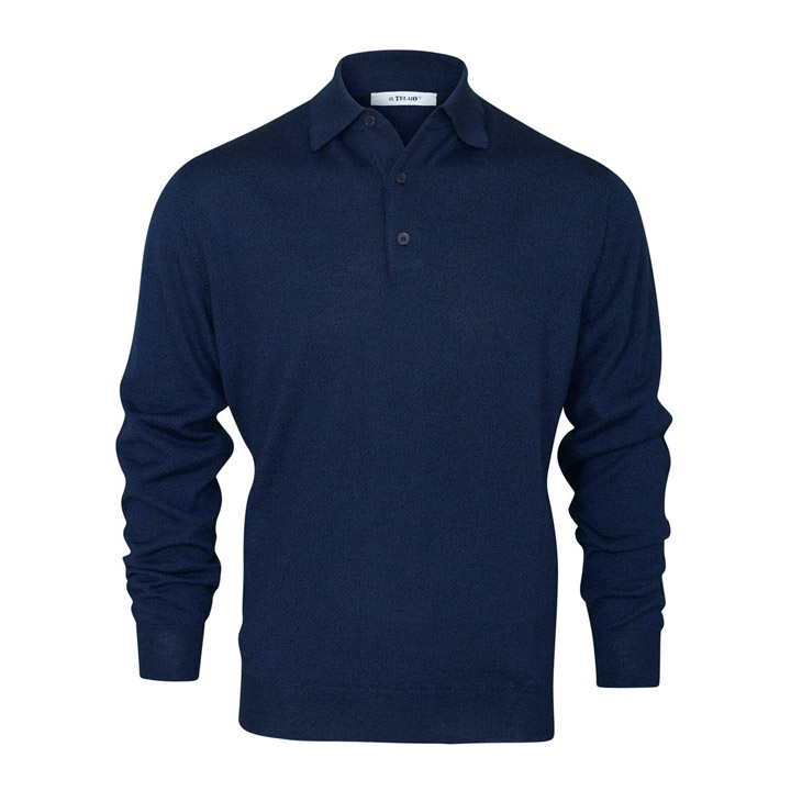 3 Button Polo – Navy Melange
