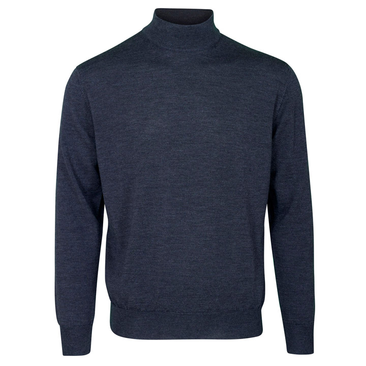 Turtle Neck Jumper – Charcoal Grey Melange