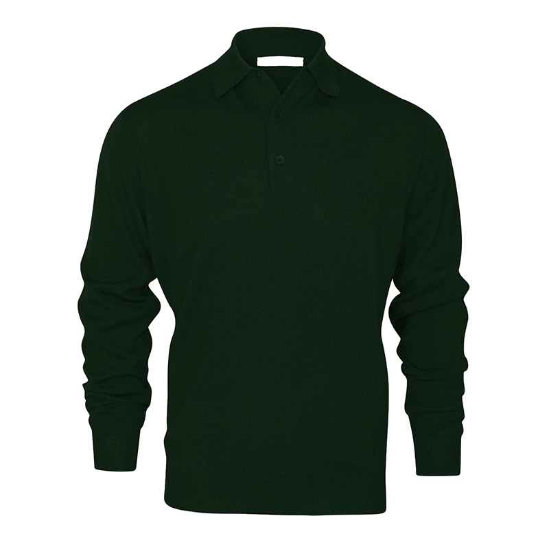 3 Button Polo – Forest Green Melange