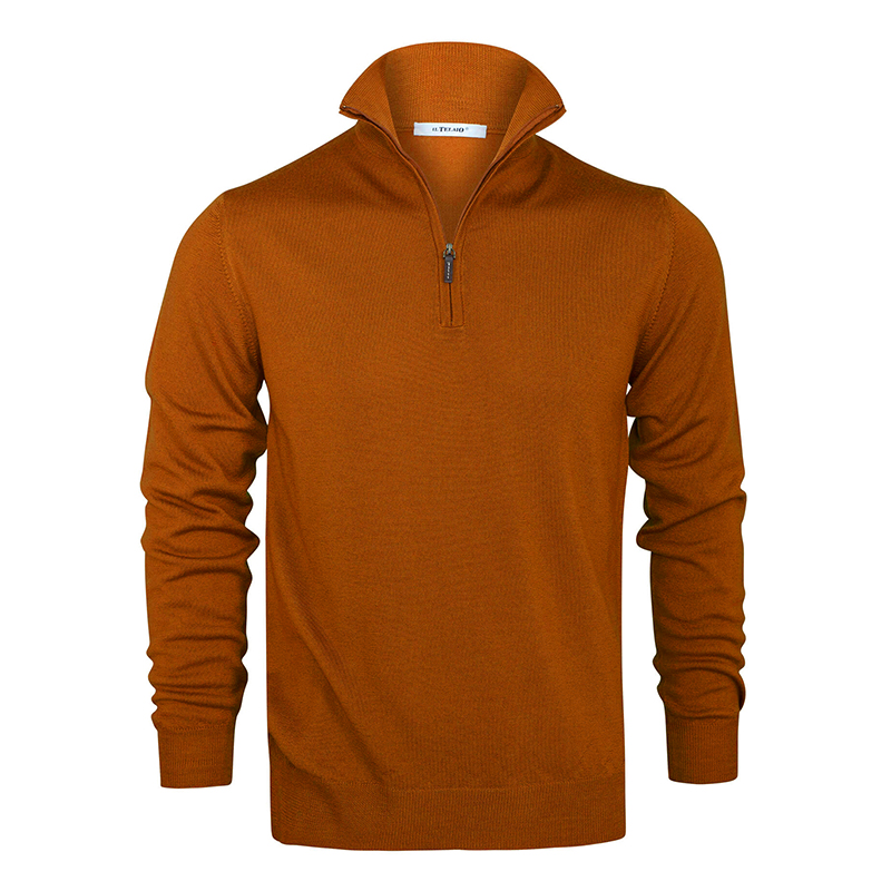Short Zip Knit – Bright Orange