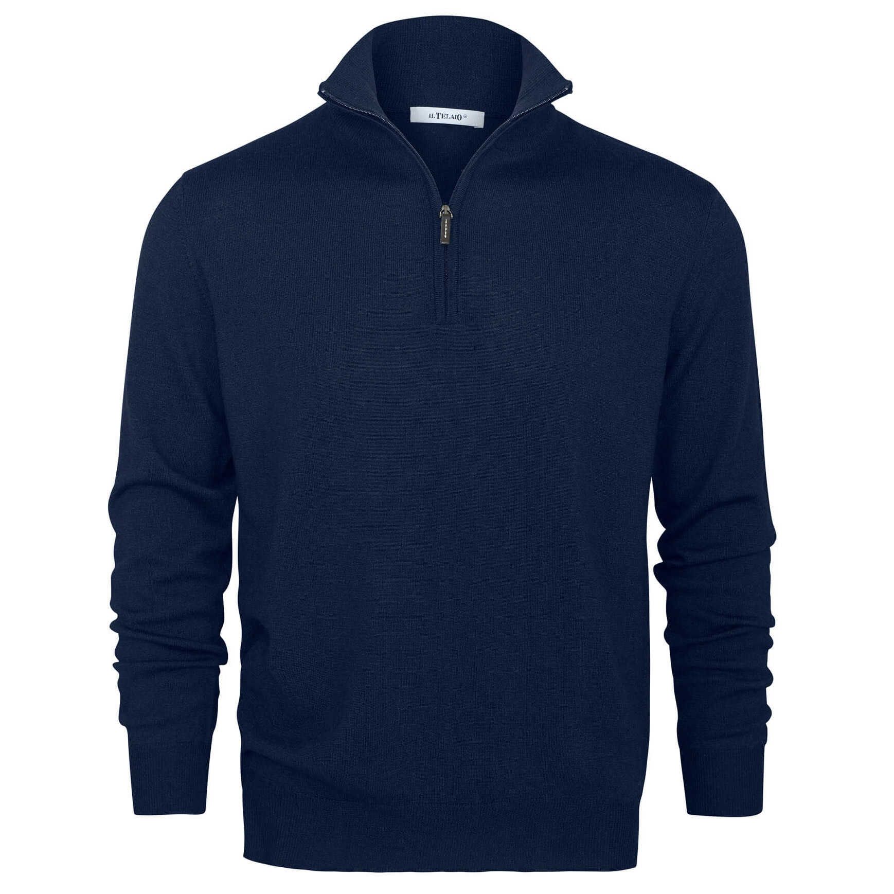 Short Zip Knit – Navy Melange