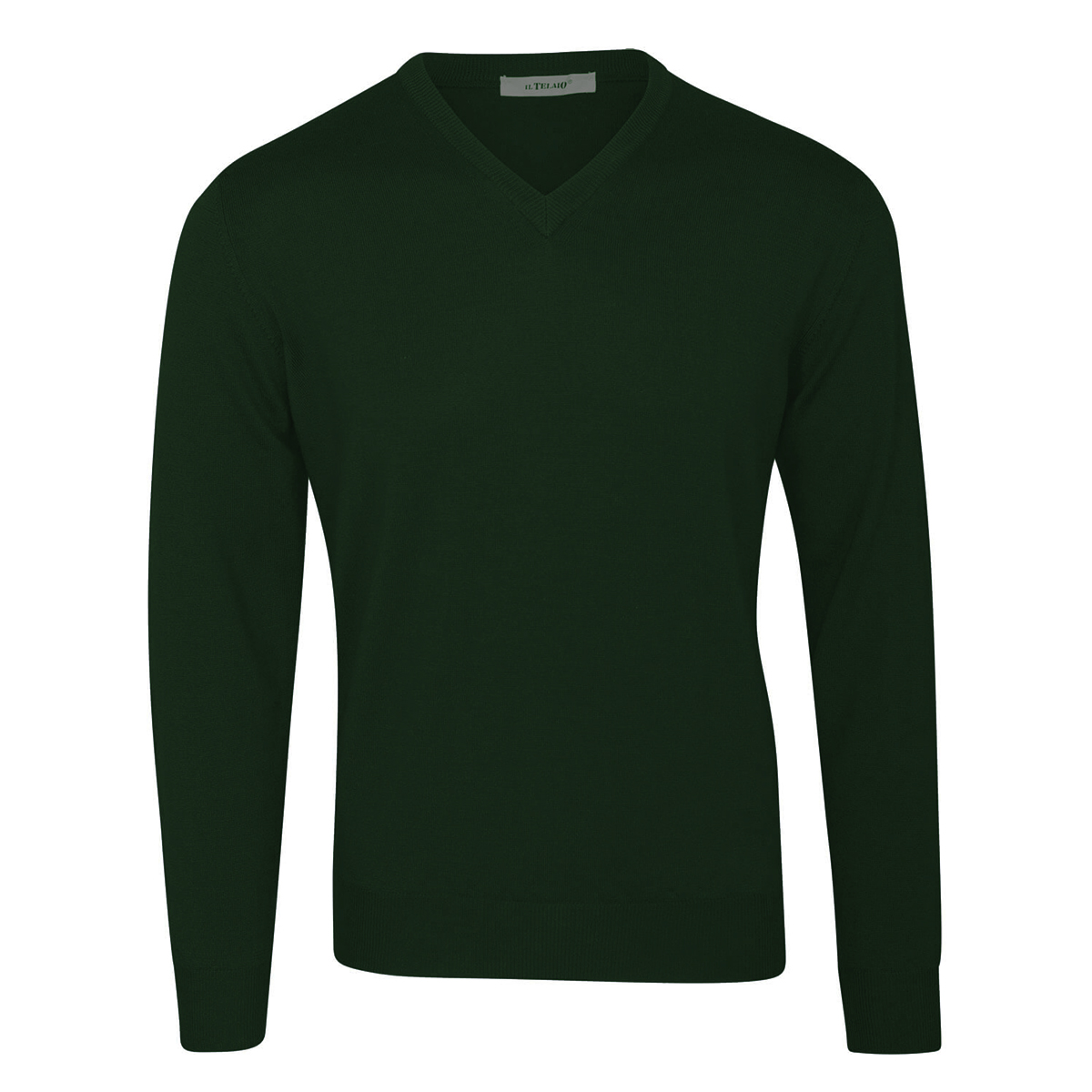 V Neck Jumper - Forest Green