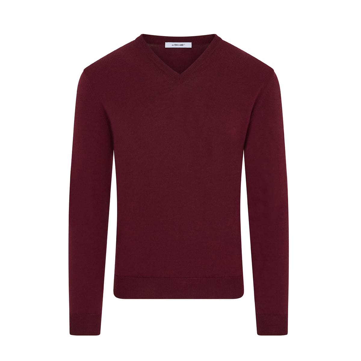 V Neck Jumper – Burgundy