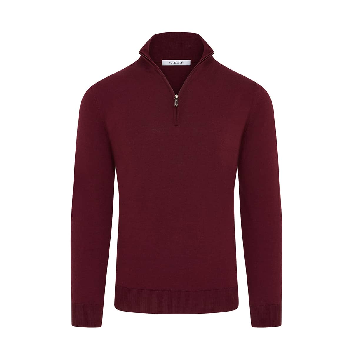 Short Zip Knit - Burgundy