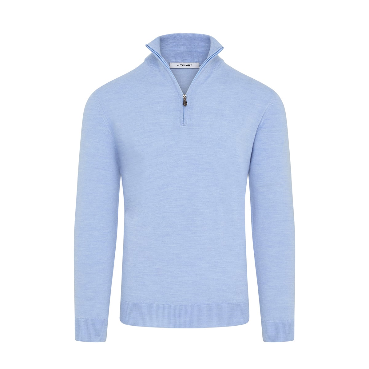 Short Zip Knit – Sky Melange